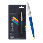 Parker Jotter Standard Chrome Trim Ball Pen| Blue Body Color| Ink Color Blue | Perfect For Corporate Use | Elite Pen For Professionals