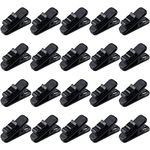 Headphone Clip,Small Cable Clothing Clips,Earbud Clip to Keep Earphone/Microphone Cord in Place for 1.5mm Wire Diameter Round Wire Earphone 1 Inch Length,20Pcs (Black)