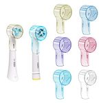 Electric Toothbrush Head Cover for Oral b & iO Electric Toothbrush Head, Multi-Coloured, Pack of 6