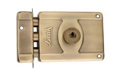 Link Thunderfist Rim Lock for Door, 3 Brass Key | Double Action Movement with 1 Lac Cycle Tested for Home, Office, Hotel Door | Heavy Duty Lock with Both Side Key, Antique Finish | 10 Years Warranty