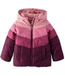 OshKosh B'Gosh Girls' Perfect Colorblocked Heavyweight Jacket Coat, Shades of Pink, Small