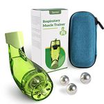 Mucus Removal Device Lung Expander with Storage Case and 3 Steal Balls Breathing Respiratory Trainer Naturally Clear Airway Lung Exercise OPEP Therapy