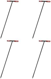 Bully Tools Soil Probe Rod - 48" Steel with T-Style Handle, Durable Soil Sampling Tool, Septic Tank Locator, Underground Utility Locator, Soil Core Sampling Tool, Outdoor Use - Made in USA, Pack of 4
