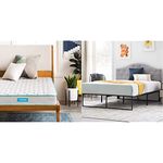 LINENSPA 6 Inch Innerspring Mattress - Twin XL & Contemporary Platform Bed Frame, Black, Twin XL