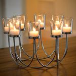 Beautiful Tea Light Glass Candle Holder Wedding Christmas Table Centrepiece Decoration