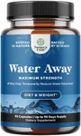 Water Away Pills Maximum Strength - Herbal Diuretic Pills for Water Retention for Fast Acting Bloating Relief for Women and Men - Easy To Take Water Retention Pills for Women and Men - 90 Servings