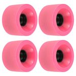 PATIKIL 65mm 78A Longboard Wheels Soft, 4 Pack Cruiser Wheels Street Wheels for Skateboards Skateboard Wheel PU Frosted, Pink