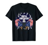 100% American USA Party Apparel Patriotic 4th of July Eagle T-Shirt