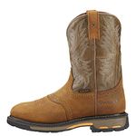 Ariat Men's Workhog Work Boot, Aged Bark/Army Green, 11 UK