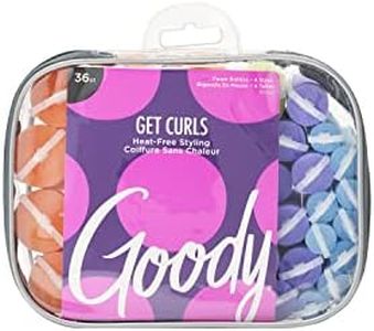Goody GoCurl Foam Hair Rollers, Assorted Colors, 36 Count