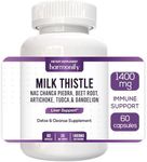 HARMONIFY Milk Thistle Berberine Turmeric with Chanca Piedra, Detox & Cleanse & Repair Supplement, NAC, Beet Root, Artichoke, Dandelion Root, TUDCA Choline and Ginger, 30 Days Supply