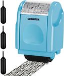 Data Defender, Identity Guard Roller Stamp Wide Rolling Security Stamp, Including 3-Pack Refills - Confidential Roller Stamp, Address Blocker Security, Anti Theft and Privacy Safety(Small Blue)