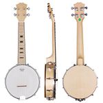 Kmise Banjo Ukulele 4 String Concert Banjos Maple Body Aquila String Fashion Style Professional Musical Instrument