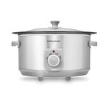 Morphy Richards 461014 Sear & Stew 6.5 Litre Aluminium Slow Cooker, One-Pot Solution, Brushed Stainless Steel