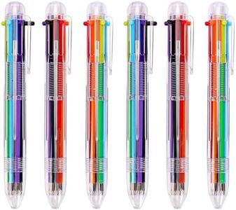 JPSOR 28 Pack Multicolor Pen, 0.5mm 6-in-1 Multicolor Ballpoint Pens, 6 Colors Retractable Ballpoint Pens for Office School Supplies Students Gift