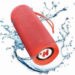 MetaTronics Portable Bluetooth Speaker | Lightweight with Fantastic Sound Quality and Lasting Battery | IXP7 Waterproof Speaker | Features USB-A Port, USB-C Port, and Micro SD Card Slot (Red)