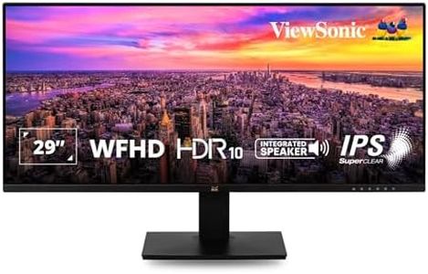ViewSonic (from USA) - VA2932-MHD 73.66 Cm (29") Ultra-Wide Monitor | IPS | WFHD | HDR10 | Adaptive Sync | sRGB -120% | 21:9 Ratio| Eye Care |DCR 80M:1 | Speaker |3Side Bezel Less | HDMIx2,DP.