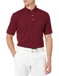 Callaway Men's Golf Short Sleeve Pique Open Mesh Polo Shirt, Zinfandel, Medium