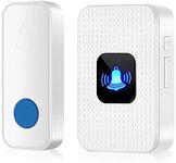 Nestling® Wireless Doorbell Chime Kit-1000 Ft Range 55 Melodies 5 Adjustable Volume LED Indicator, Plug and Play Door Bell with 1 Plug-in Receiver & 1 Doorbell Button for Home Classroom White