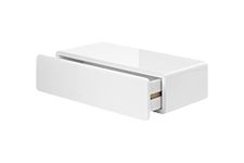 Gloss White CASSY FLOATING Drawer 1 Shelf 51x27x14cm