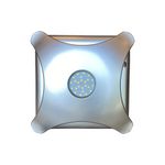 AirTech-UK 4 Inch / 100mm Silent Extractor Fan with 5 W LED Light Wall Ceiling Exhaust for Bathroom Kitchen Silver