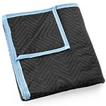 Sure-Max Moving & Packing Blanket - Ultra Thick Pro - 80" x 72" (65 lb/dz Weight) - Professional Quilted Shipping Furniture Pad Black