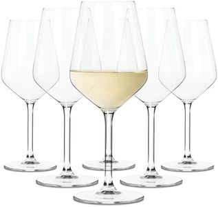 TUNDRA - Set 6 Calici Vino Bianco 35 CL. in Vetro CRISTALLINO senza PIOMBO | Linea STURDY | Bicchieri Vino Bianco Lavabili in Lavastoviglie, Altamente Trasparenti, Brillanti e Resistenti