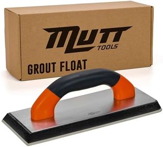 Mutt Tools Rubber Grout Float – 9.5” x 4 Inch Grout Float for Tile with Ergonomic Handle and Non-Stick Gum Rubber – Used for Masonry and Tile Installation