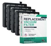 4 Dirt Devil F45 HEPA Canister Filters, Fit Dirt Devil Vacuum Cleaner F45, Pets Canister Vacuum SD40000, & EZ Lite Canister SD40010, Compare to Dirt Devil Vacuum Part # 2KQ0107000, Designed & Engineered By Crucial Vacuum