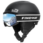 Findway Snow Ski Helmet Set, Snowboard Helmet with Goggles for Adults, Safety Durable ABS Shell and Protective EPS Foam Inner Shell, Snow Sports Helmet and Glasses for Men Women Youth