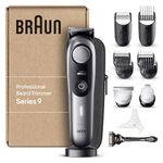 Braun Professional Beard Trimmer Series 9 BT9440, Trimmer with Barber Accessories and 180 Minutes Runtime