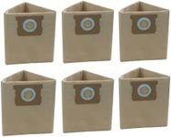 Pack 6 Vacuum Bags For Porter-Cable and Stanley 4 Gallon 5 Gal Shop Vac, Replacement Parts AT25-1238 Accessories Kit 25-1238