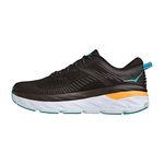 HOKA ONE ONE Men's Bondi 7 Running Shoe, Black Atlantis, 9