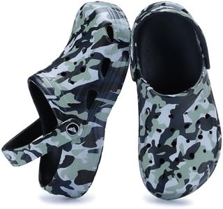 Tormigo Boys Girls Comfortable Garden Clogs | Slip-On Mules Slides Sandals Beach Slipper for Little/Big Kid | Size 6 Camo Black