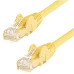 StarTech.com 25ft CAT6 Ethernet Cable - Yellow CAT 6 Gigabit Ethernet Wire -650MHz 100W PoE++ RJ45 UTP Category 6 Network/Patch Cord Snagless Fluke Tested UL/TIA Certified (N6PATCH25YL)