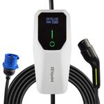 Zevpoint 7.2 kW EV Charger | Carry Bag + Holder Clips + CEE Socket | 32A, Waterproof | 5m Cable, 3” Display | Adjustable Power | Auto Cut, Overload & Earthing Protection | 5-Yr Warranty | Dash