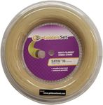 Golden Set Satin 16g (1.30mm), Reel (360ft/110m), Natural, Multi-Filament Tennis String