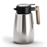 Thermal Coffee Carafe Jugs, UYOTBKEUB 1.8L 304 Stainless Steel Insulated Coffee and Tea Pot,Coffee Warmer Drink Dispenser for Coffee,Tea,Beverage