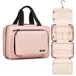 Large Hanging Toiletry Bag, Cosmetic bag, Hanging Travel Toiletry Bag for Women, Travel bag with Hanging Hook - Waterproof Toiletry Bag, Peach