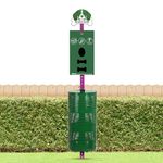 flybold Dog Waste Station Outdoor - Pet Waste Station with Poop Bag Dispenser - Dog Shaped Sign Post Large Litter Bin 400 Roll 200 Pull Bags and 50 Can Liners - Pet Waste Bags Disposal System Outdoors