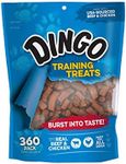 Dingo Training Treats 360 Pack, Made with USA-Sourced Beef & Chicken, Great Snack for All Dogs, Gluten-Free, Resealable Bag, 326g