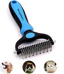 AUDALA Pet Dematting Comb, Double Sided Dematting and Shedding Brush Undercoat Rake Comb for Dogs and Cats, Dedicated Pet Grooming Tools