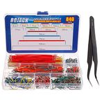 BOJACK 14 Vaules 840 pcs 2-125mm Solderless Flexible Breadboard Connecting Line Cables Breadboard Jumper Wires kit