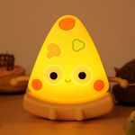 Pizza Funny Night Light for Kid, FULLOSUN Cute Soft Silicone Pizza Lamp with Dimmable Timer, Nursery Touch Rechargeable Nightlight Bedroom Table Kitchen Decor, Birthday Xmas Gift for Baby Boy Girl