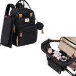 RUVALINO Baby Essential Gear Set for On-The-Go Parents Diaper Bag Backpack and Stroller Organizer Bundle