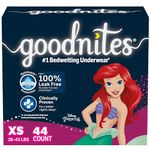 Huggies Goodnites Training Pants, Girls Bedwetting NightTime Underwear, Size XS, 28-43 lbs, 44 Count, Giga Pack