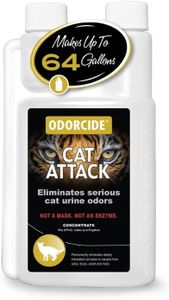 Odorcide Cat Attack Concentrate Odor Eliminator-Cat Odor Eliminator for Strong Odor - Cat Urine Odor Eliminator for Carpet & Upholstery-Cat Urine Remover for Home-Litter Box Odor Eliminator - 16 oz