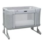 Chicco Next2Me Forever Bedside Crib & Cot, Suitable from Birth up to 4 Years with 11 Adjustable Height Positions, One-hand Opening, Becomes a Toddler Floor Bed, Ash Grey, 08079650610000