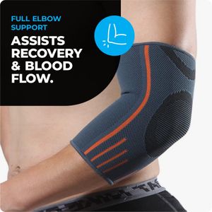 VITTO Elbow Support Sleeve, Grey, Size L – Compression Brace