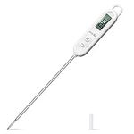 Instant Read Meat Thermometers for Cooking, LCD Display Digital Food Thermometer with 5.5in Long Probe, Cooking Thermometer with Auto Shutdown for Kitchen, Baking, Frying, Grilling, BBQ